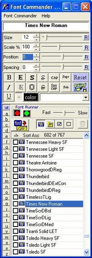 Font Commander screenshot